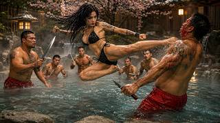 Action Movie | A Japanese Mob Boss Invites Her to the Hot Spring—Not Knowing She’s an Elite Agent!
