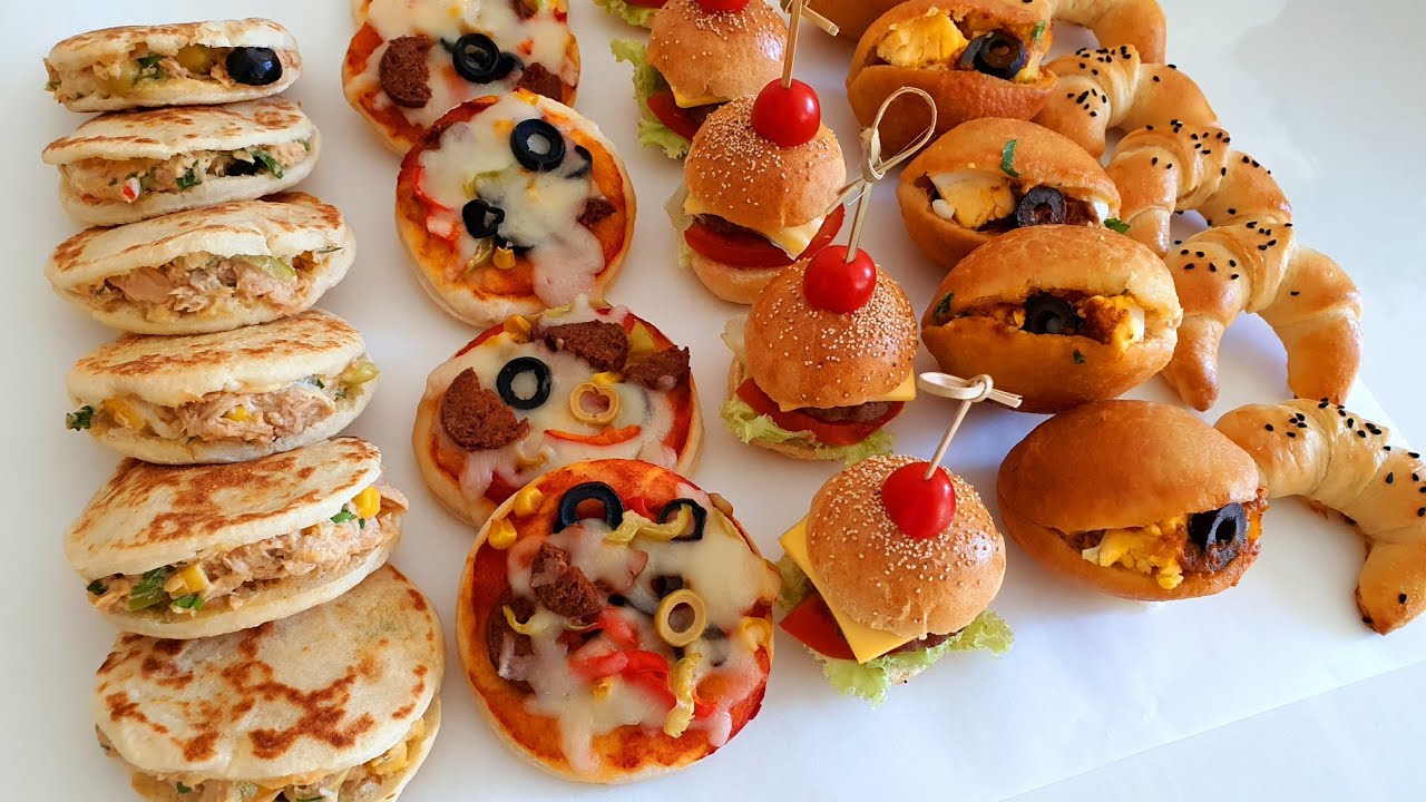 تشكيلة معجنات بعجينة واحدة وبعدة حشوات في متناول الجميع لكل مناسباتكم 🥰