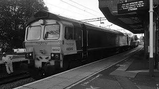 Class 66 Engineering Train @ Stone WCML (Whitebridge Lane & station) 27.9.2020