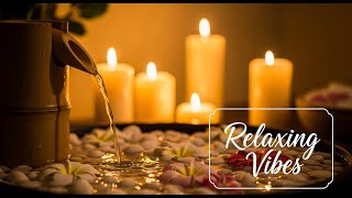 Download Lagu Soothing Zen Water Stream Bamboo Fountain and Candle Glow for Deep Sleep Meditation and Tranquility MP3