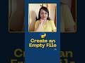 How to Create an Empty File in Python Using open() Function