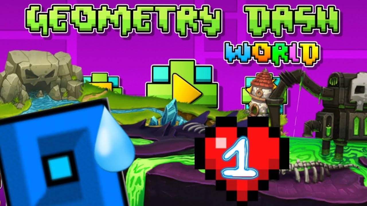 GEOMETRY DASH WORLD 1 LIFE CHALLENGE | Bart - YouTube
