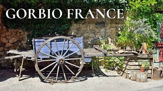 Beautiful Village Gorbio, France. Walking Tour Old Town [6]