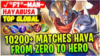 10200+ Matches Hayabusa, From Zero To Hero [ Top Global Hayabusa ] ✓°F7°-Man- - Mobile Legends Build