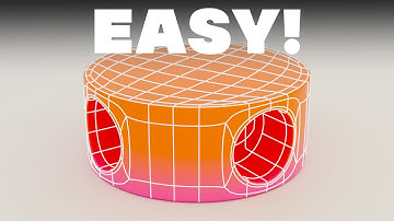 Easy 3D modeling tip: how to make hole in round object #blender