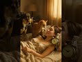 Cutest Wake-Up Call Ever — Dog, Cat & Mouse Together! 🐾 #animalanimation #funnypets #funny #cute