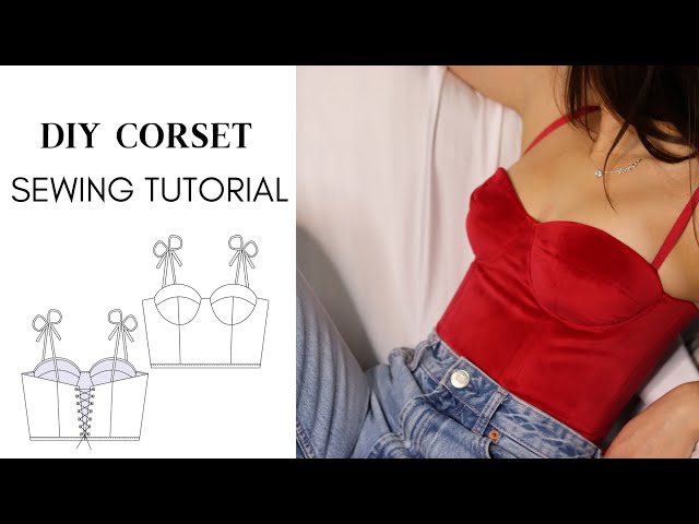 Lilith Bustier top sewing tutorial + Pdf download, CORSET SEWING TUTORIAL