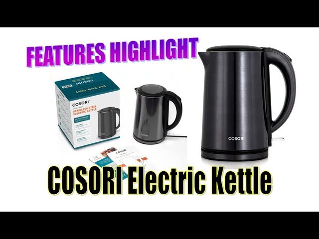 COSORI Double Wall Electric Kettle with Steel Outer Shell, Two