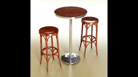 3D Model of Bar Table And Stool Review