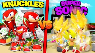 SUPER Knuckles Family In ROBLOX, sonic family vs.