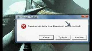 Weird Oblivion No Disk Message