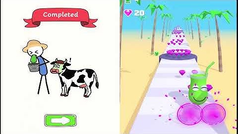 Me Tricky Puzzle VS Juice Run IOS Android Gameplay Walkthrough