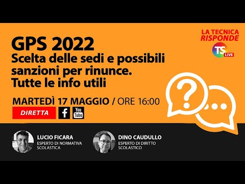 Gps 2022, scelta delle sedi e possibili sanzioni per rinunce, tutte le info utili