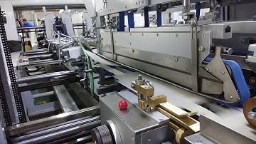 Apollo 110FCV Folder Gluer with 90 degree turning section