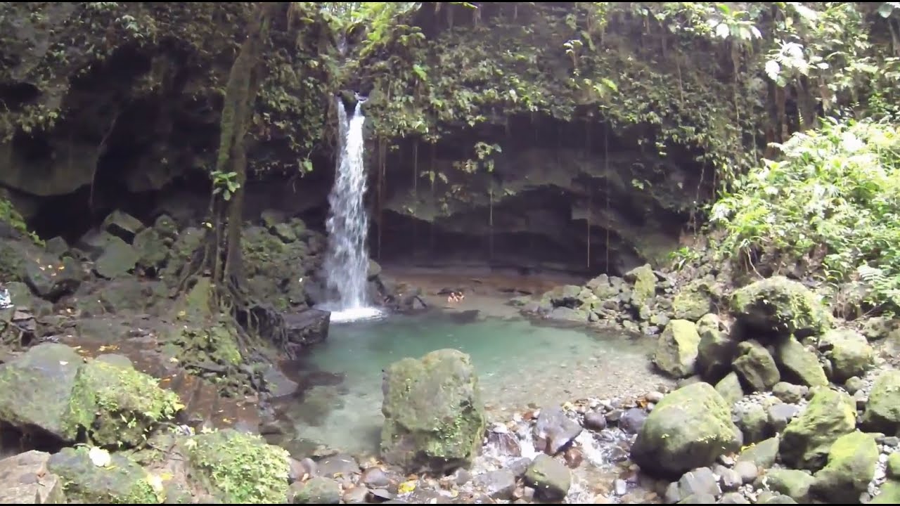 Emerald Waterfall in Dominica Caribbean