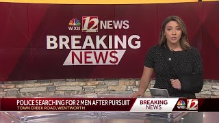 Rockingham County deputies search for 2 men following shooting, vehicle chase