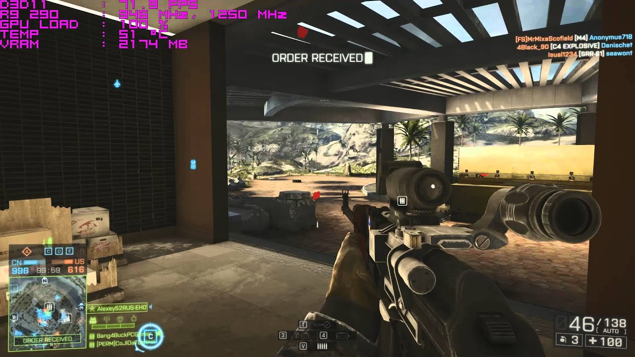 R9 290 Stock Battlefield 4 Performance