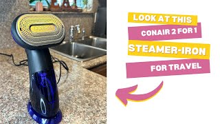 Check out this Conair 2 for 1 steamer iron I use when traveling
