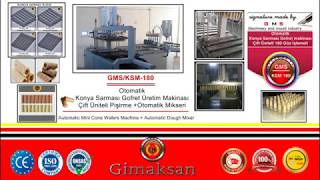 konya sarması mini külah fişek gofret dondurma külah ı üretim makinası Kurulum test video tanıtımı