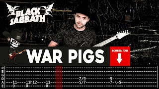 【BLACK SABBATH】[ War Pigs ] cover by Masuka | LESSON | GUITAR TAB