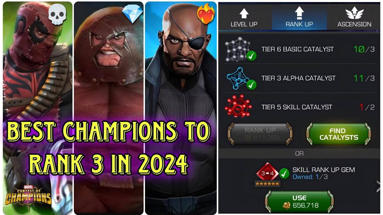 6⭐Best Champions to Rank3 Attacker + Defender MCOC YouTube
