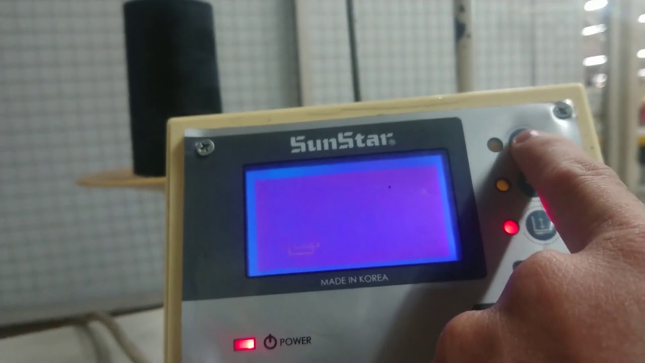 Reset,test selenoi ,motor và cài đặt chương trình máy thùa  khuy Sunstar  BH3000k