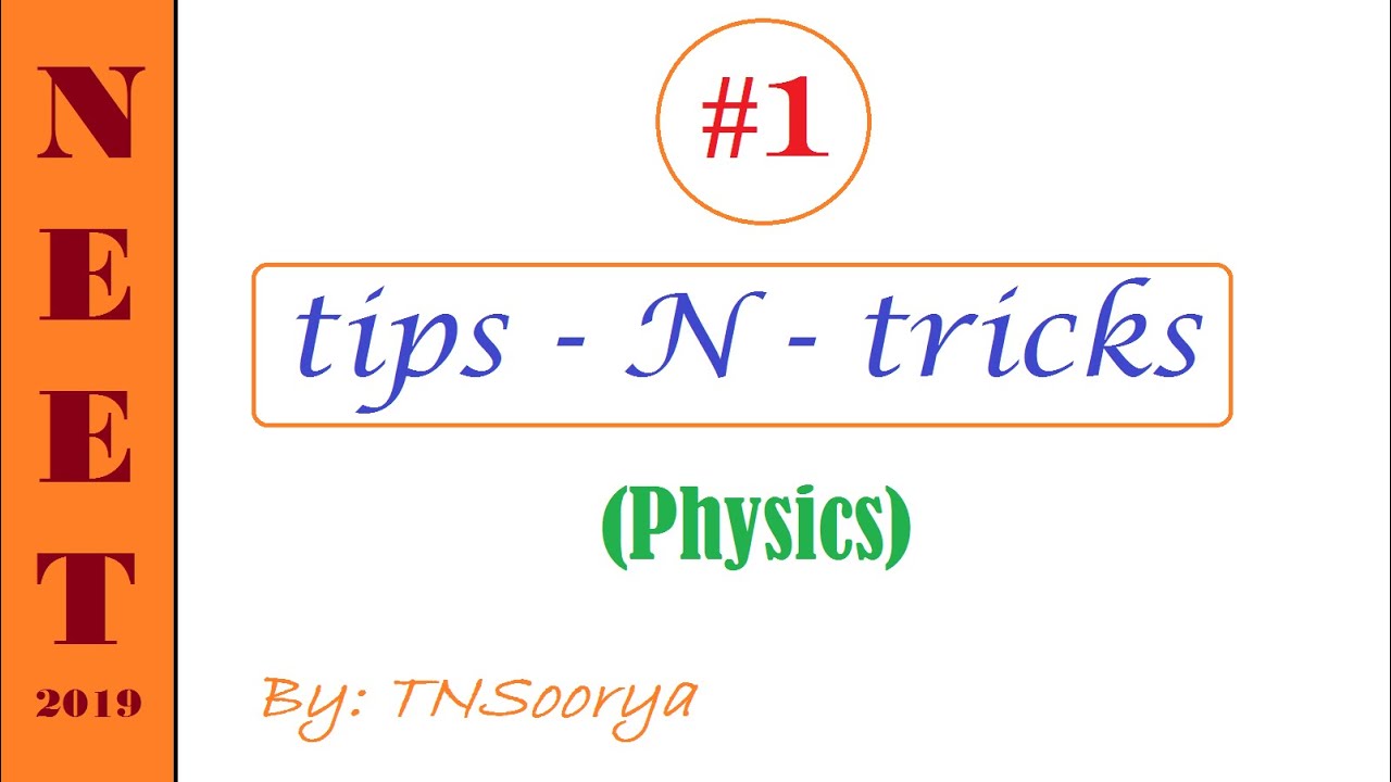 NEET 2019 | Tips and Tricks | 01 | Oral Solution