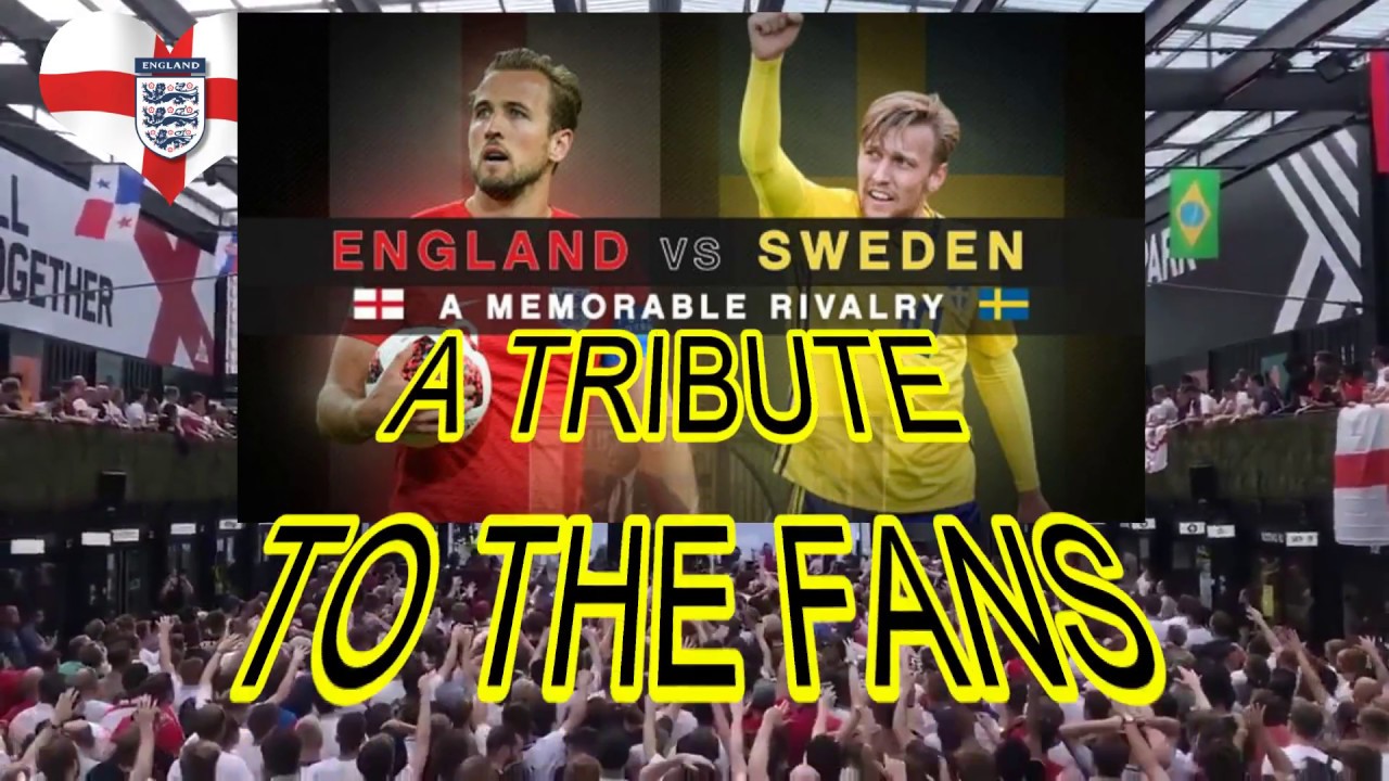 Three Lions 2018 (IT'S COMING HOME) in TRIBUTE to the ENGLAND FANS celebrations, ENGLAND 2-0 SWEDEN