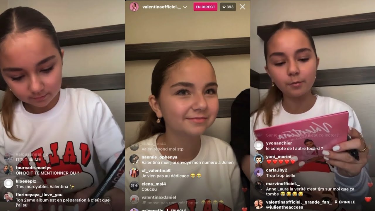 Valentina dédicace des albums sur un live Instagram le 02/11/23 ft. Julien