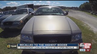 Government cars being sold with open recalls
