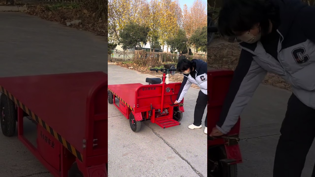 Усильте свой склад! Лучшая 4-колесная электрическая тележка с плоской платформой для лёгкой загру...