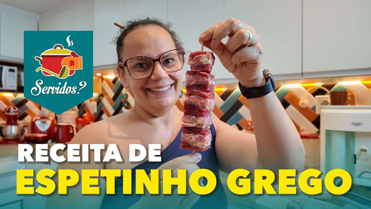 Receita de Espetinho Grego