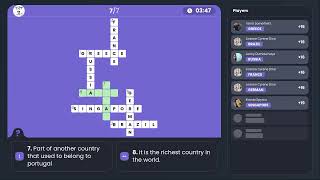 CrossWord Game: Countries
