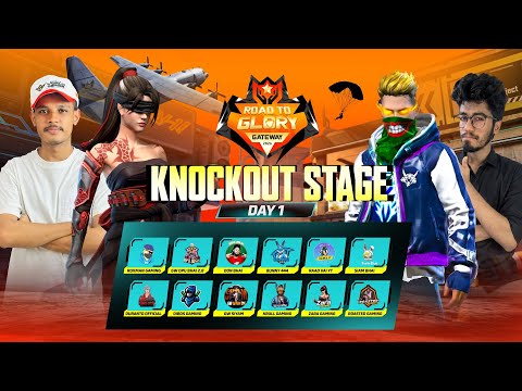 LIVE ROAD TO GLORY GATEWAY 2026 KNOCKOUT STAGE DAY 1 FREE FIRE Raadvaiyt829 KrullGamingYT 