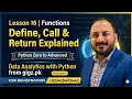 Python Zero to Advanced | Functions in Python | Define, Call, and Return Explained #W3SKILLSET