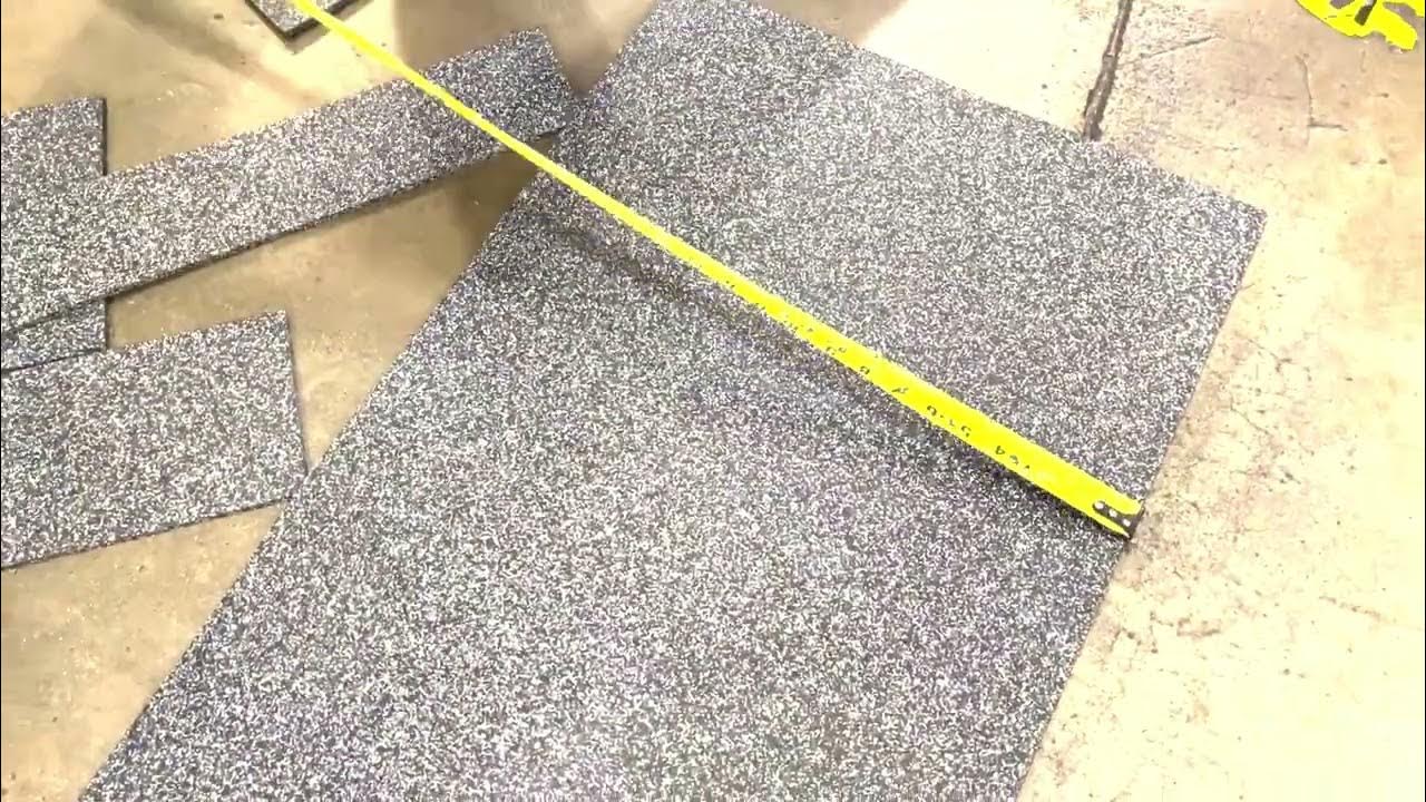 How to Cut Rubber Flooring Tiles for Installation 6 Methods YouTube