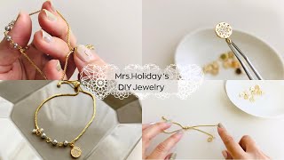 【かんたん】シンプルアクセサリー！小さなビーズのTピン・9ピン曲げ｜ハンドメイドアクセサリー｜チェーンブレスレット【Pandahall 割引特典あり】