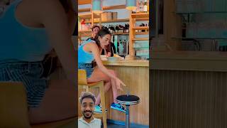 BROKEN BAR CHAIR PRANK! 🤯💀 #shorts #funny #greenscreen #ytshorts #comedy #prank