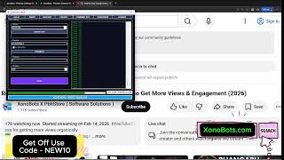 YouTube Best Tools 2026 | Get Live Watching & Views, Likes, Comment | XonoBots Tools #tools #vb screenshot 5