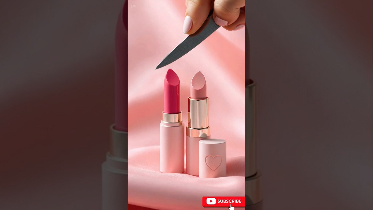 Unreal Satisfying Lipstick Cutting Sounds ✂️💄 | No Talking 