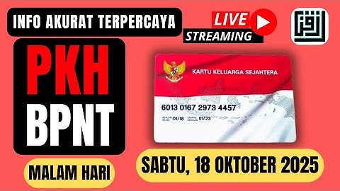 LIVE🔴 CEK SALDO PKH & BPNT MALAM HARI INI SABTU, 18 OKTOBER 2025.