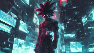 1 heure de fond d'écran animé Goku CyberPunk