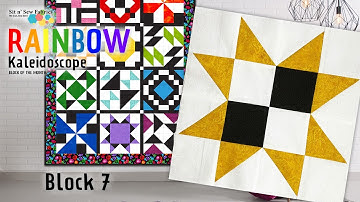 Rainbow Kaleidoscope Block of the Month Quilt Kit (Block #7)