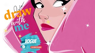 Desenhe comigo! - Desenhando Capa Vogue Paris - [October 1965]