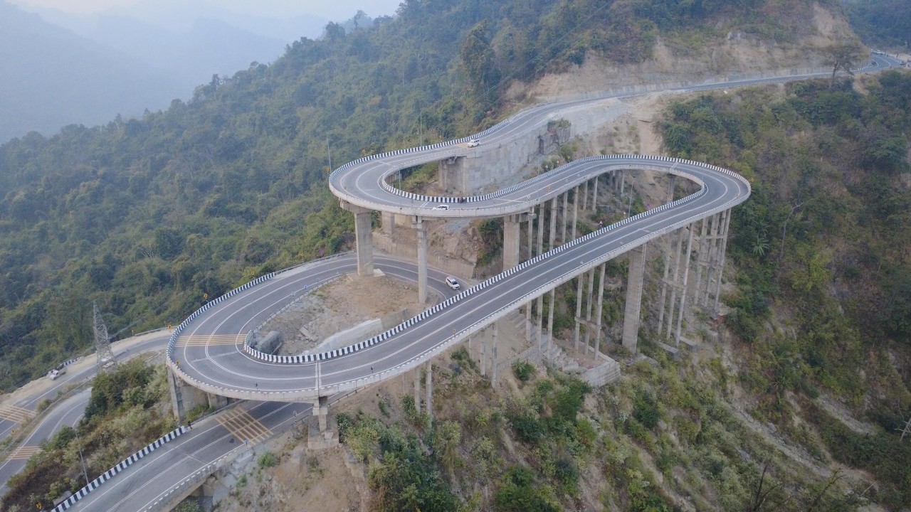 Bagrakote Loop Bridge aerial view