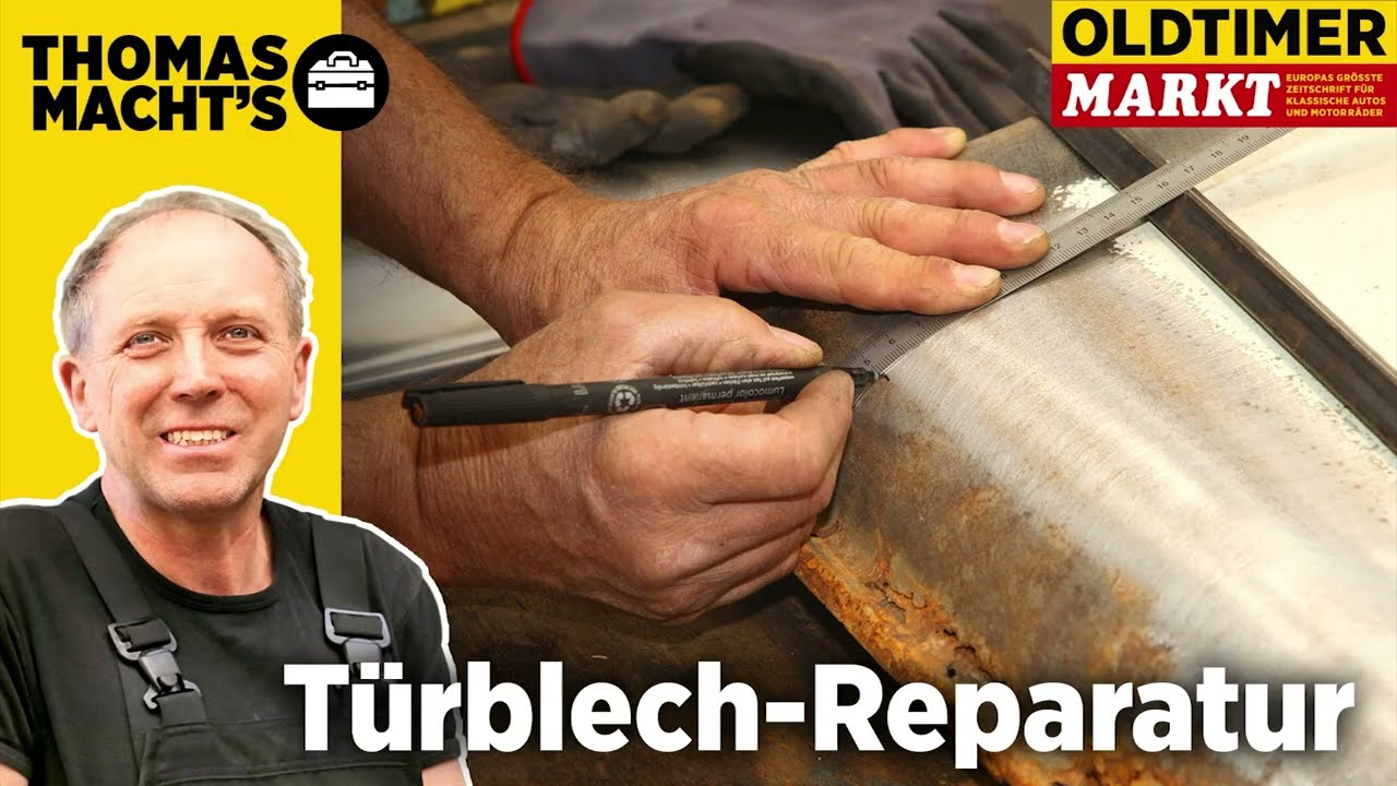 #Oldtimer Blechbearbeitung: #Türblech Reparatur - Thomas macht´s!