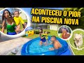 A piscina nova alagou o quintal deu muito ruim 