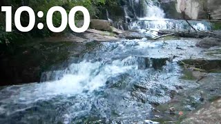 10 MINUTE TIMER: Waterfall Zen Meditation and Zen Relaxation