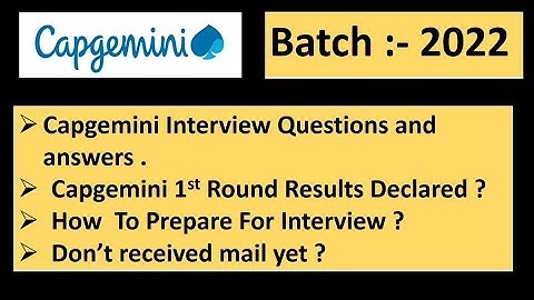 latest Capgemini Interview Questions 2022 | Capgemini Result 2022 | Off Campus 2022 | Part - l