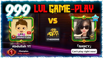 999 LVL GAMEPLAY IN 8 ball pool